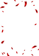 red confetti background that zig-zags falling for the celebration. festival decoration vector illustration