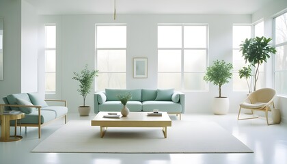 Fototapeta premium Photo interior modern design room 3d illustration