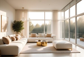 Fototapeta premium Photo interior modern design room 3d illustration