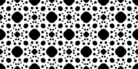 Seamless polkadot pattern in black color