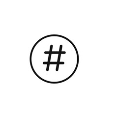Trending Hashtag Icon for Social Media and Networking
