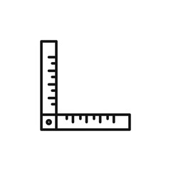 Measurement Ruler Combined Icon for Design and Engineering Tools