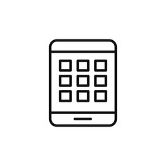 Tablet Device Icon for Technology and Gadgets