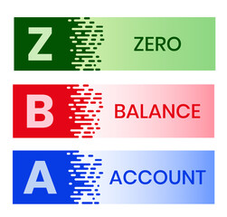 ZBA - zero balance account acronym. business concept background. vector illustration concept with keywords and icons. lettering illustration with icons for web banner, flyer