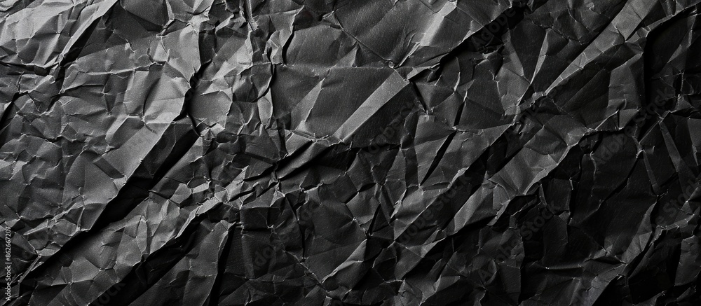 Poster creative design templates against a crumpled black paper texture background with copy space image.