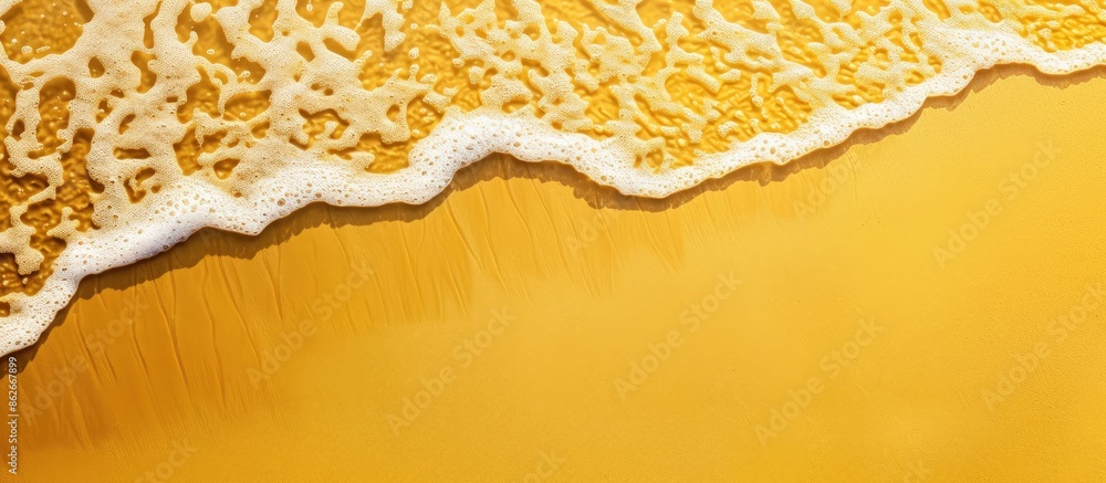 Aufkleber yellow sand background on the seashore with copy space image.