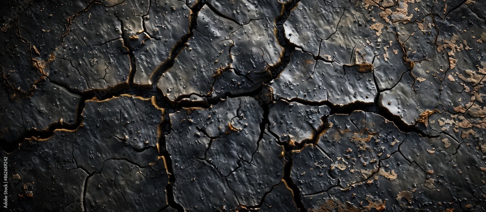 Aufkleber Background with an aged surface featuring cracks, suitable for design and presentations with copy space image.