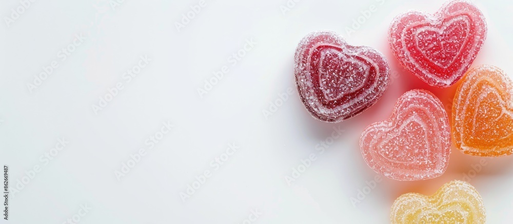 Aufkleber heart-shaped candy with a blank space for text or images - copy space image.