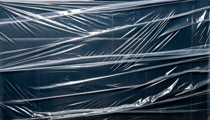 Fototapeta premium transparent plastic film wrap overlay texture background 