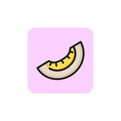 Melon line icon. Sweet, organic, summer. Harvest concept. Vector illustration can be used for topics like vacation, dessert, food