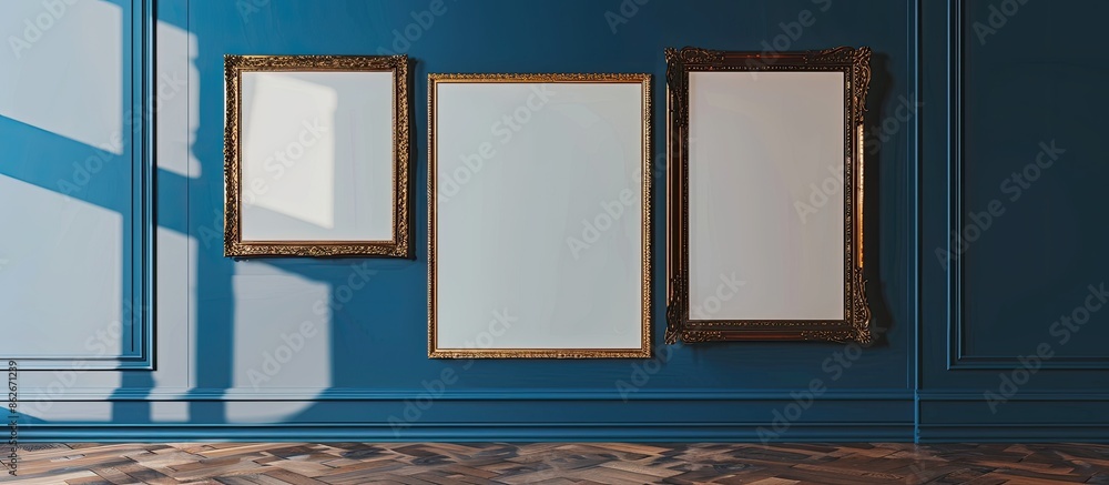 Aufkleber three distinct frames set against a blank background, providing ample copy space image.
