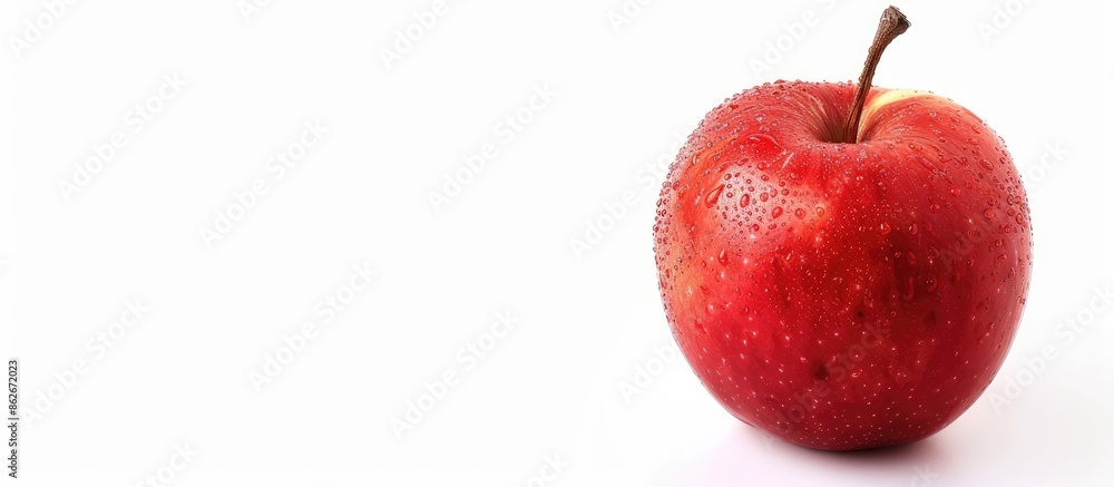 Aufkleber Red apple with copy space image isolated on a white background.