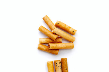 Thai snack, crispy coconut rolls