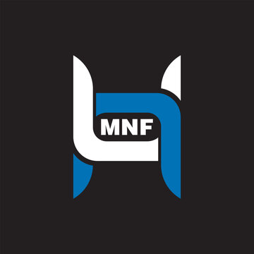 MNF letter logo design on white background. MNF logo. MNF creative initials letter Monogram logo icon concept. MNF letter design