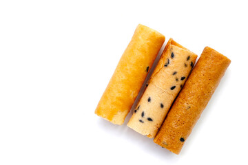 Thai snack, crispy coconut rolls