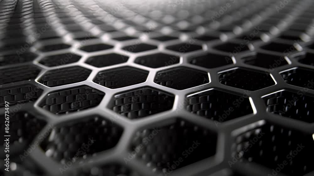 Aufkleber upon closer inspection the surface of the graphene sheet reveals a rich texture of interlocking hexa