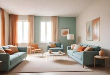 Photo interior modern design room 3d illustration