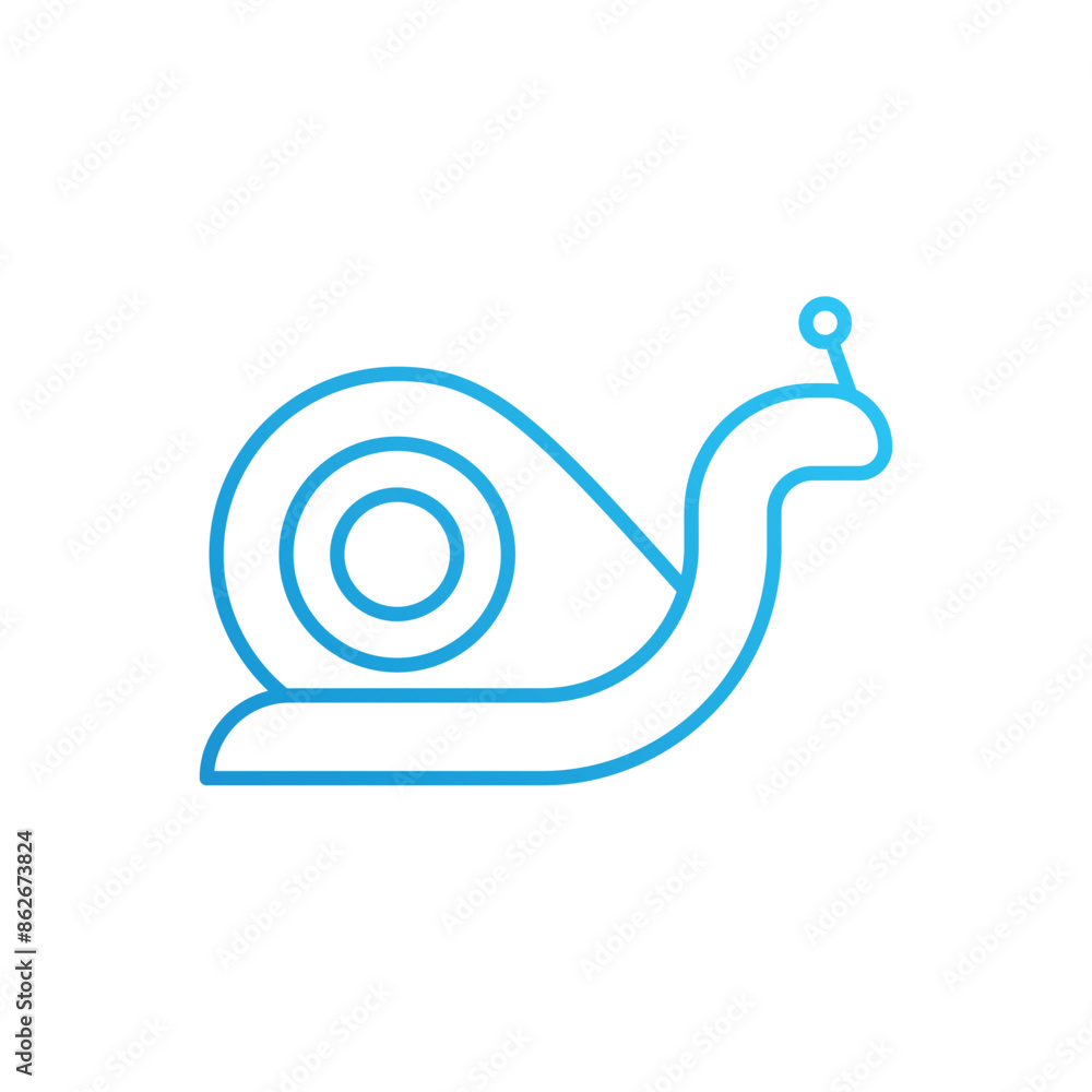 Wall mural snail vector icon