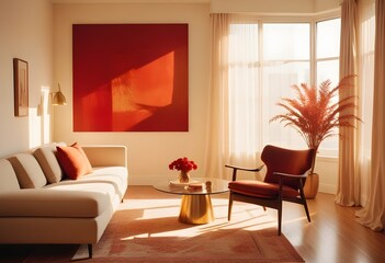 Photo interior modern design room 3d illustration