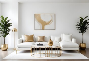 Photo interior modern design room 3d illustration