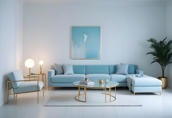 Photo interior modern design room 3d illustration