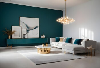 Photo interior modern design room 3d illustration