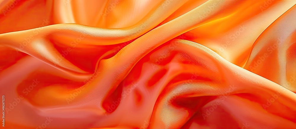Poster satin border in a vibrant orange hue, adding elegance to the design with copy space image.