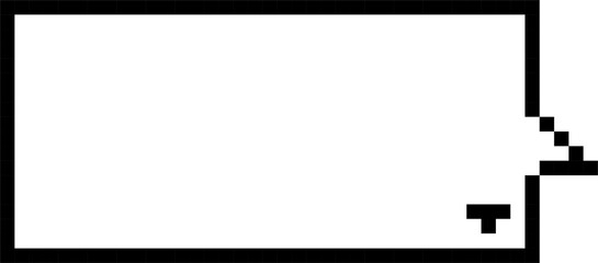 8bit retro game pixel speech bubble balloon icon sticker memo keyword planner text box banner, flat png isolated transparent element design