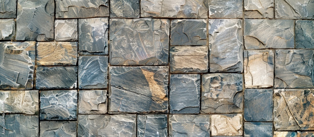 Poster free stone tile pattern background with copy space image for product or advertising design.