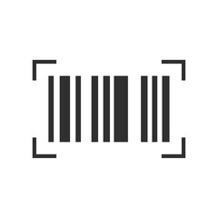 Black barcode sign icon vector illustration design