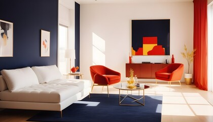 Photo interior modern design room 3d illustration
