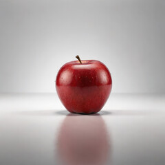 Juicy red apples glistening with water droplets, a refreshing treat.