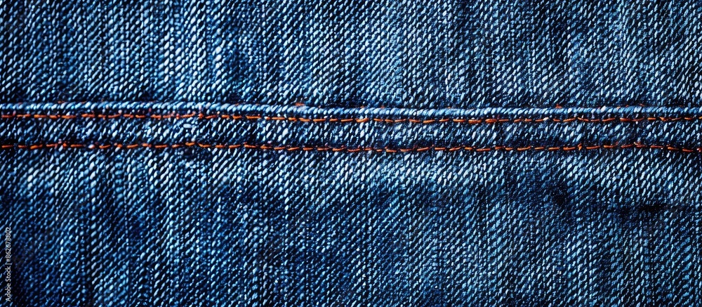 Poster close-up view of denim texture with copy space image for vintage background or wallpaper, showcasing