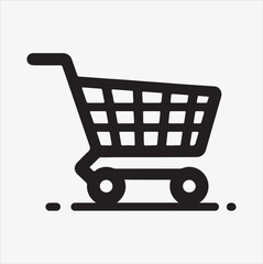 shopping cart vector silhouette illustration