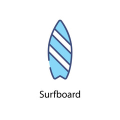 Surfboard vector icon