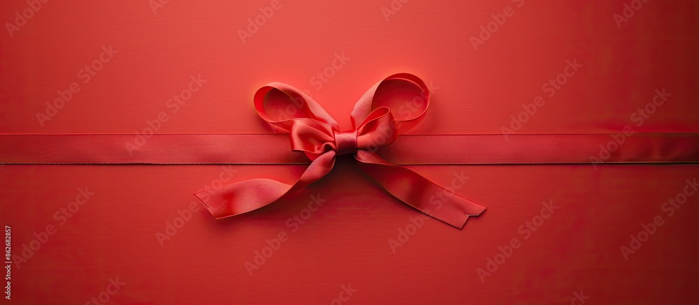 Aufkleber decorative bow displayed in copy space image.
