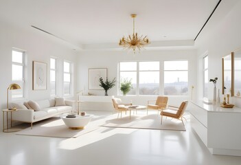 Fototapeta premium Photo interior modern design room 3d illustration