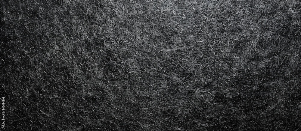 Poster Abstract art background with a dark gray felt texture, showcasing a solid color material with a grainy surface, and an ample copy space image.