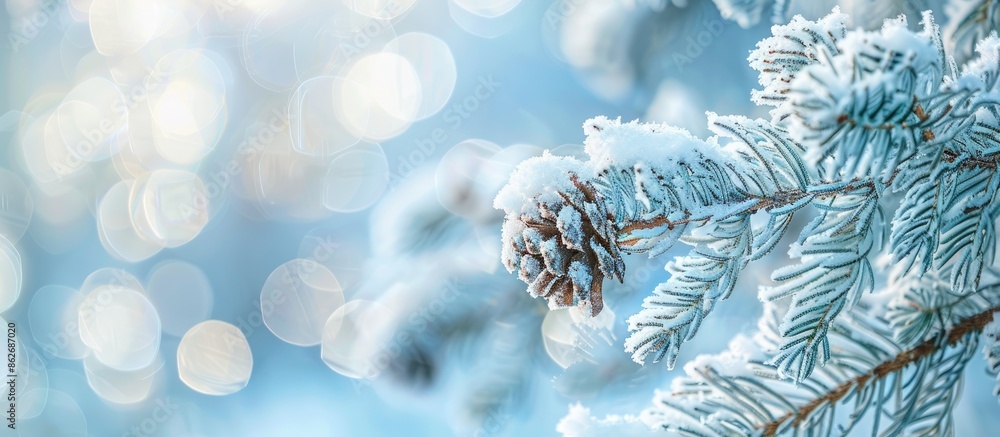 Poster background image for the winter season with copy space image.