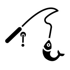 Fototapeta premium Fishing glyph icon