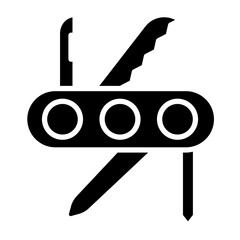 Swiss knife glyph icon