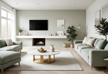 Fototapeta premium Photo interior modern design room 3d illustration