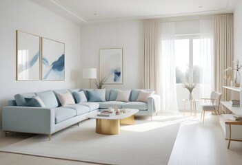 Photo interior modern design room 3d illustration