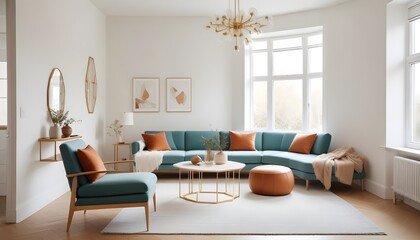 Photo interior modern design room 3d illustration