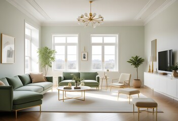 Fototapeta premium Photo interior modern design room 3d illustration