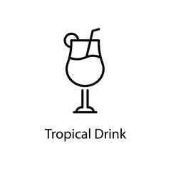 Tropical Drink vector icon