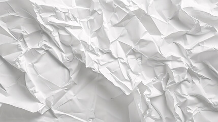 Obraz premium White Crumpled Paper Background Texture top view.
