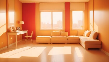 Fototapeta premium Photo interior modern design room 3d illustration