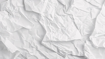Obraz premium White Crumpled Paper Background Texture top view.
