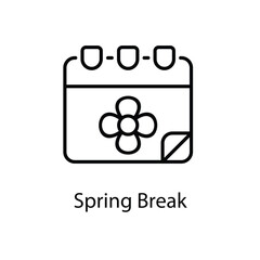 Spring Break vector icon